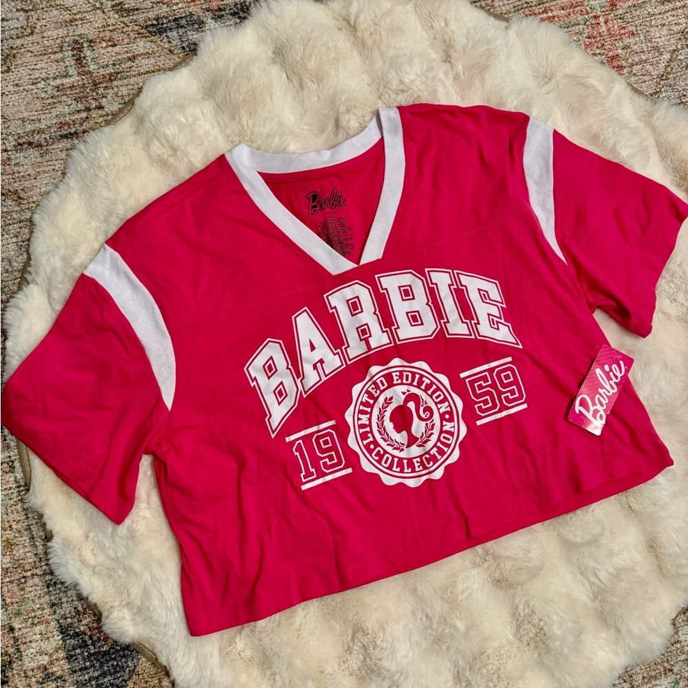 Short sleeve Barbie crop top- NWT